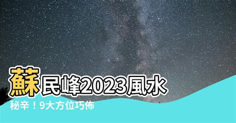 蘇民峯 2023 風水佈局